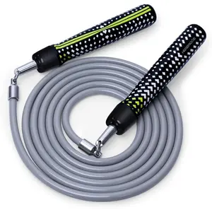 Hererope Weighted Jump Ropes for Men & Women, 1/2 LB Jump Rope Weighted With Ball-bearing, No-Slip Grip, Durable Steel Cable, Heavy Jump Rope Designed for