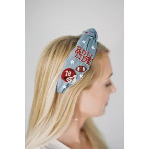 The University of Alabama Beaded Headband (dark grey)