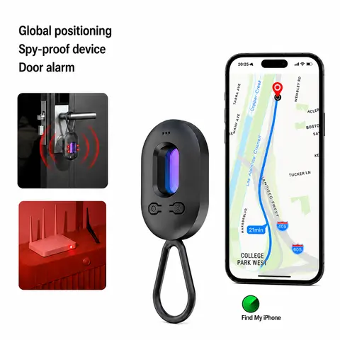Hidden Camera Detectors, GPS Tracker, Vibration sensor Door andwindow alarm, Spy Camera Detector,Anti-intrusion, 30H Working Time for Travel, Car, Bathroom, Office, Hotel, Airbnb, Rental