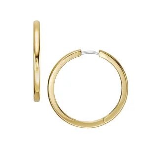 Fossil Women's Ellis Essentials Gold-Tone Stainless Steel Hoop Earrings