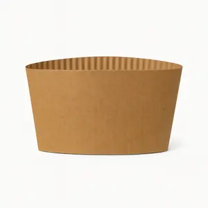 Kraft Disposable Corrugated Coffee Cup Sleeves - 1000 Pieces/Case