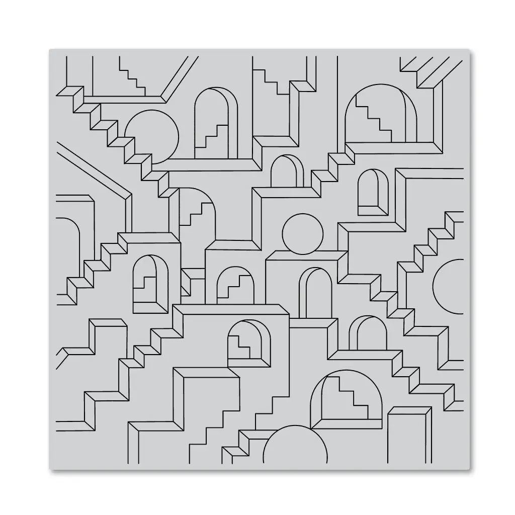 Geometric City Bold Prints Cling Stamp