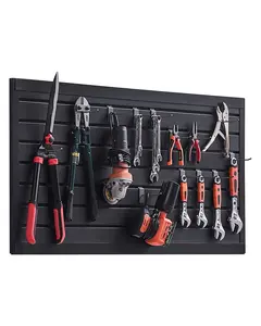 2x4 Ft PVC Black Slat Wall Paneling For Garage Slatwall System With Modular Design, Durable Panels, Easy Installation, Scratch Resistant Surface, Water Resistant, Ideal For Tool Storage, Hooks, Bins Organization