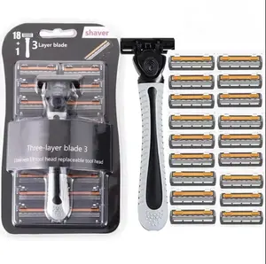 Shaver Brand New Design Men Razor Shaving Three Layer Shaver Reusable Razor Imported Blade Multi Tool Head Change