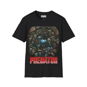 PREDATOR T-SHIRT #480 - 579% Polyester, Machine Washable, Stylish Crewneck for Summer & Father's Day