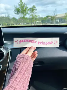 Passenger Princess Decal - Multiple Sizes & Colors, High-Quality Vinyl Material, Suitable for Various Applications