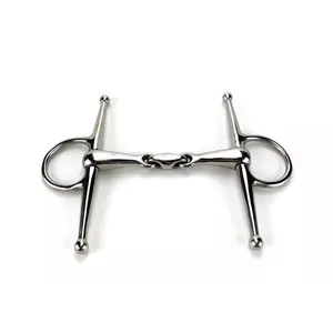 Full Cheek Horse Snaffle Bit with Lozenge Fat Double Joint Oval Link Stainless