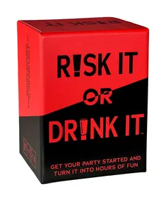Risky Games Risk It or Drink It Game - Original Edition | Interactive Party Card Game for Adults | Social Icebreaker Drinking Game | Fun, Fast-Paced, Group Play