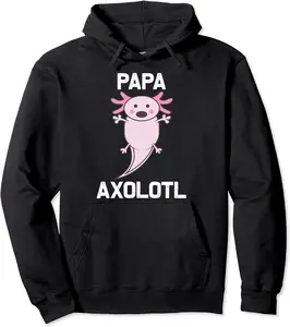 Cool Axolotl For Men Dad Amphibian Mexican Walking Fish Pullover Hoodie - Rosazamorap Shop 70B09DBV2YF3