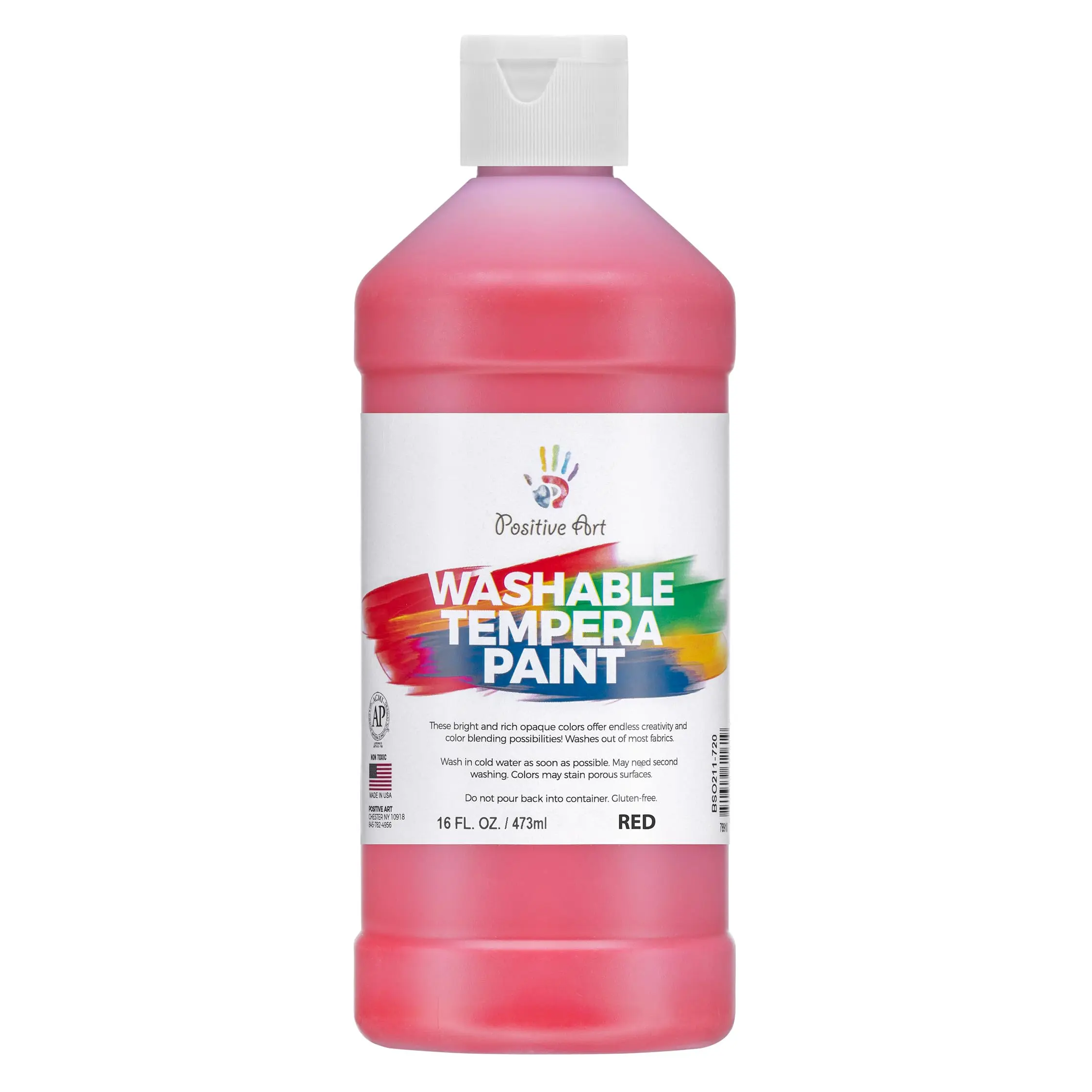 Washable Paint for Kids, 16 Oz Bottle Washable Tempera Paint, Paint for Schools, Classroom Student Paint, Non-Toxic Kids Paint Set Finger Paint