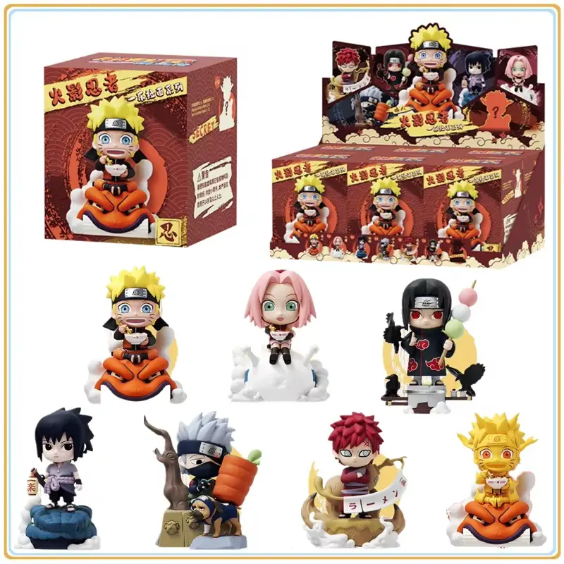 Naruto Shippuden Ichiraku Ramen Blind Box Figure, Anime Character Collectible Desk Decor Gift Holly Box Naruto Shippuden Ichiraku Ramen Blind Box Figure, Anime Character Collectible Desk Decor Gift Holly Box