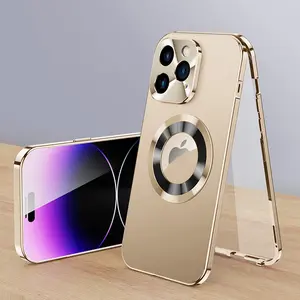 New Full Coverage Anti-Drop Case Protector for iPhone 17 Pro Max, Aluminum Alloy Frame, Magnetic Charging Compatible Models 15 Plus 14 13 12