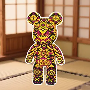 Mandala Bear 3D Puzzle Building Blocks Decoration, Bookshelf Home Office Cabinet Decor, Party Living Room TV Stand Display Gift