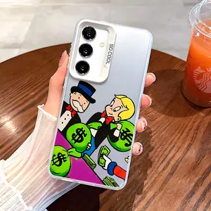 Money Bags Cartoon Monopoly Phone Case with Hard Back & Soft Edge Drop Protection Cover for SAMSUNG S21 S22 S23 S24 S25 S26 Plus S22Ultra S23Ultra S24Ultra S23FE S25ultra S26ultra
