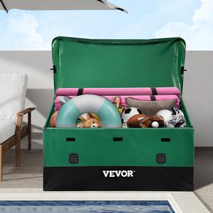 【DealsForYouDays】VEVOR Outdoor Storage Box100/150/230 Gallon Waterproof PE Tarpaulin Deck Box w/Galvanized FrameAll-Weather Protection & Portablefor CampingGardenPoolsideand YardBlack & Green Organiser
