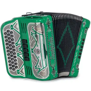 Cantabella Rey II Acordeón Mi 5 Registros Verde Lustroso con Negro
