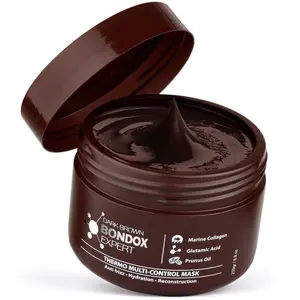Color Depositing Mask for Damaged Hair - Dark Brown, Brunette (8.8 oz) | Restores Elasticity, Softens & Hydrates Haircare Frizz Hair Bondox Brunnet