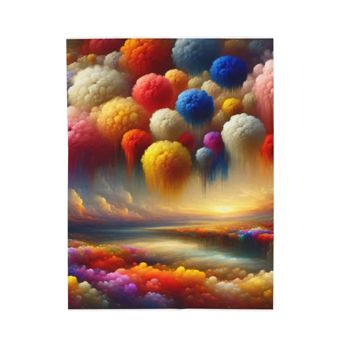 Cotton Clouds at Daybreak- Plush Blanket