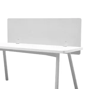 VEVOR 60x24 in Carbon Steel Office Desk Divider Privacy Panel, Sturdy Workstation Partition with 2 C-Type Clamps for Easy Install, Ideal for Office, Library Use, Clamp Install
