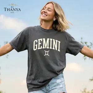 FULL 12 ZODIAC SHIRT, Minimal College Style Horoscope Shirt, Gemini Zodiac Graphic Tee, Astrology Sign T-Shirt, Comfort Colors Vintage Tee, Unisex Gift.