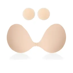 2025 Invisible Bra Seamless Sticky Solid Silicone Pasties Adhesive Lift up Bras Nipple Cover for Women