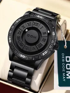 Men's Street Trend Magnetic Floating Sports Watch, Quartz Waterproof Watch, Valentine's Day for Him, Trendy Round Dial Wristwatch, Fashionable Round Dial Analog Watch As Gifts with Box