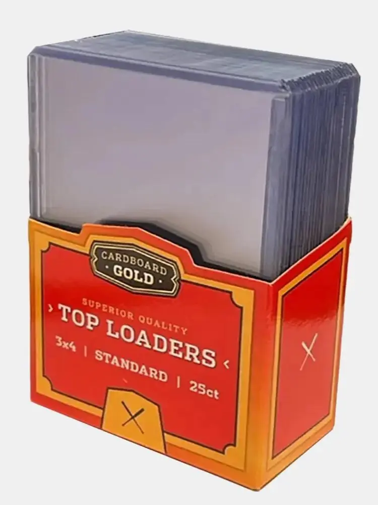 Clear Regular Toploaders (Cardboard Gold) - 3" x 4" - 25 count, for Standard Sized Cards non-sports trading Top Protector