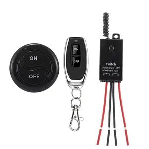 Mini   12V,5V/12V/48V/10A Relay Remote  for Lights,328FT Long Range for Ceiling Lights, Lamps, Industrial Control and  Fields.