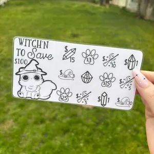 Witch Savings Challenge | $100 Savings Tracker | A6 Size