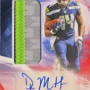 Panini 2019 Origins Rookie 3-Color Jumbo Patch Auto DK Metcalf #113 Red /99 RC Football Trading Card