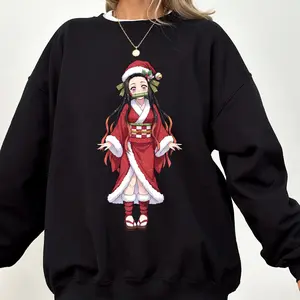 Nezuko Christmas Shirt, Nezuko Kamado Demon Slayer Christmas Sweatshirt, Gift For Anime Fans, For Men, For Women