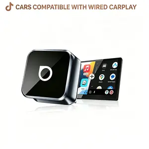 OTTOCAST Mini Cube, 2026 Upgrade 2in1 Wireless CarPlay & Android Auto Adapter, Plug & Play, WLAN Dual-Band 2.4G+5G, Auto Reconnect, Compatible with After 2016 Cars with Wired CarPlay/Android Auto