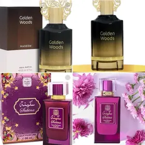 Golden Woods   55ml                                                  Serene 55ml                                                 Tasneem.80ml                                      Sakina.80ml & Sweet Treats in Bed 80ml luxurious Naseem Water-based perfumes