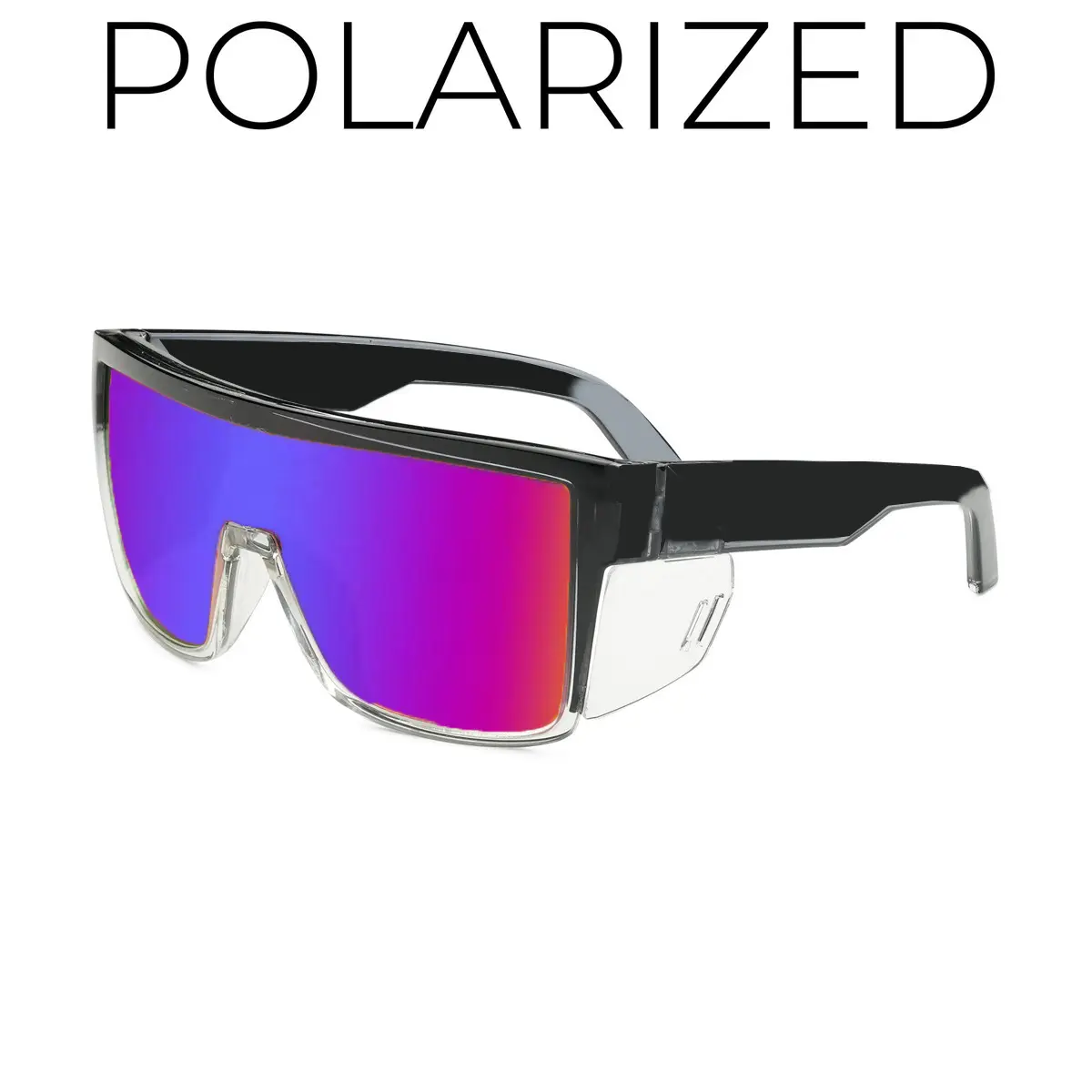 Black framed violet film polarizer