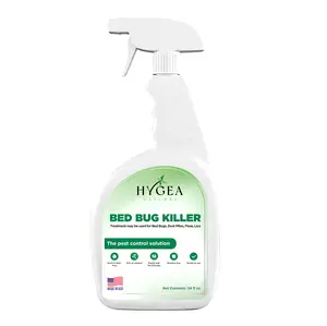 HYGEA NATURAL Bed Bug & Mite Killer Spray 24 oz Non-Toxic Family-Safe Natural Enzyme Formula for Immediate Pest Elimination - Room