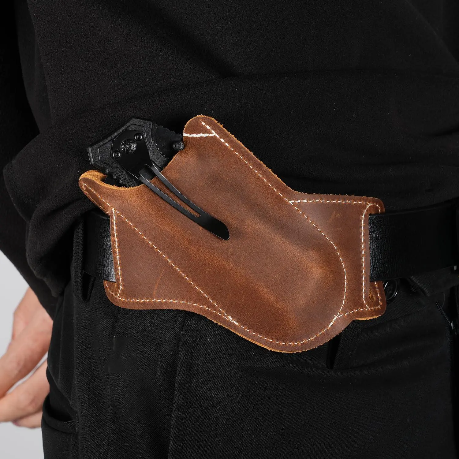 Tactical Waist Tool Set, Foldable Knife Case Protection, Expandable Belt Bag, Tool Pouch, Durable Tactical Material, Multi-Mode Mounting Adapter, Portable Tool Bag, Tool Storage, Convenient Tool Pockets