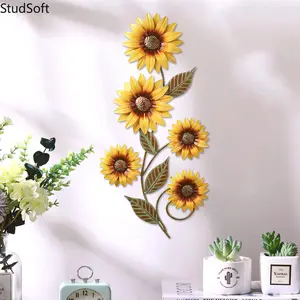 Summer Sunflower Wall Decor & 3D Metal Flower Wall Art, Outdoor Decor for Fence, Yard, Patio & Garden
