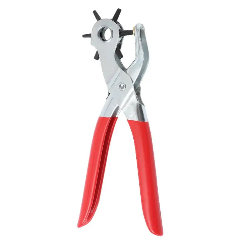 Multi-Function Belt Hole Punch Tool for Leather Crafting, Round Oval Square Hole Puncher for Belts and Papers, Versatile Leatherworking Tool