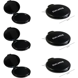 6 Pcs Inkless Fingerprint Ink Pad Quick-Drying Portable for Office Notary Supplies Identification Security ID & Law Enforcement Fingerprint Cards Stamp Pad Black
