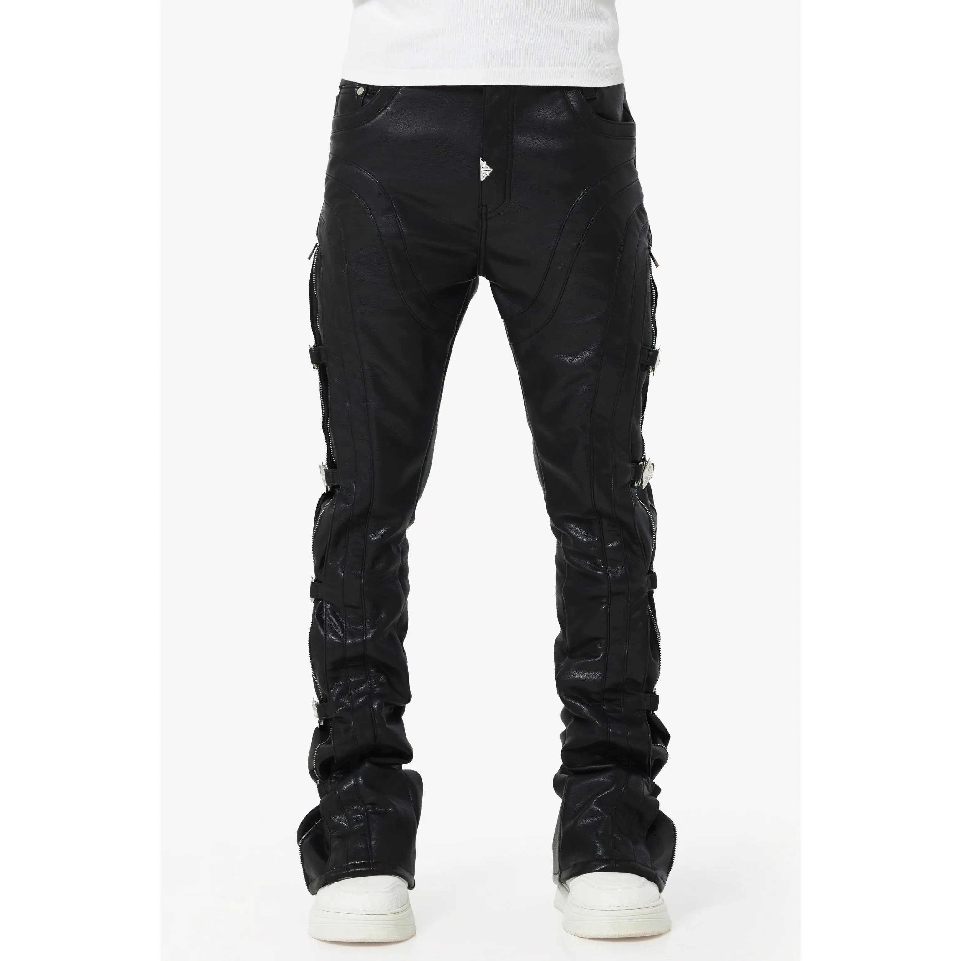 Guapi Obsidian Black Buckle Leather Pants - TikTok Shop