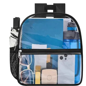 Clear Stadium Backpack Waterproof Small Transparent Bag 12x6x12 for Concerts Sports Events Women Men