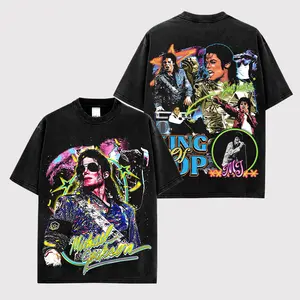 Michael Jackson King Of Pop Premium Cotton Shirt, Moonwalker Fans, The Gloved One Shirt, Thriller Fans, M.Jackson Graphic Tee for Fans Gift Shirt For Music Lover