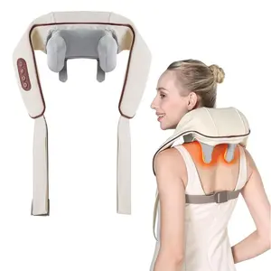 Newly Upgraded Cordless Neck And Shoulder Massager, Muscle Massagers, Featuring Simulated Human-Like Kneading Massage, Adjustable Vibration Intensity, And A Wireless Back-Clip Design, Specially Designed To Relieve Trapezius Muscle Soreness