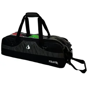 Pyramid Path Slim Triple Tote Roller Bowling Bag (Black/Black)