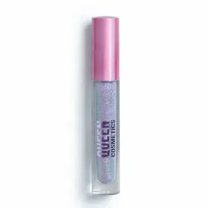 Queen Cosmetics Euphoria Pink Holographic Lipgloss High Shine Glossy Lip Care Moisture Hydrate Vegan Cruelty Free 0.17 oz 5ml