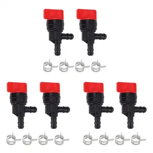 6PCS 1/4 Inch 90 Degree Fuel Shut Off Valve for Briggs & Stratton 698181 494539 697944 Tecumseh 35857