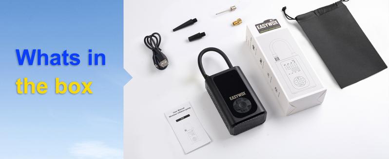 Easywox Portable Wireless Tire Inflator 150PSI Smart Air Pump Power Bank LED Light for Cars Motorcycles and Other Vehicles Easywox Portable Wireless Tire Inflator 150PSI Smart Air Pump Power Bank LED Light for Cars Motorcycles and Other Vehicles