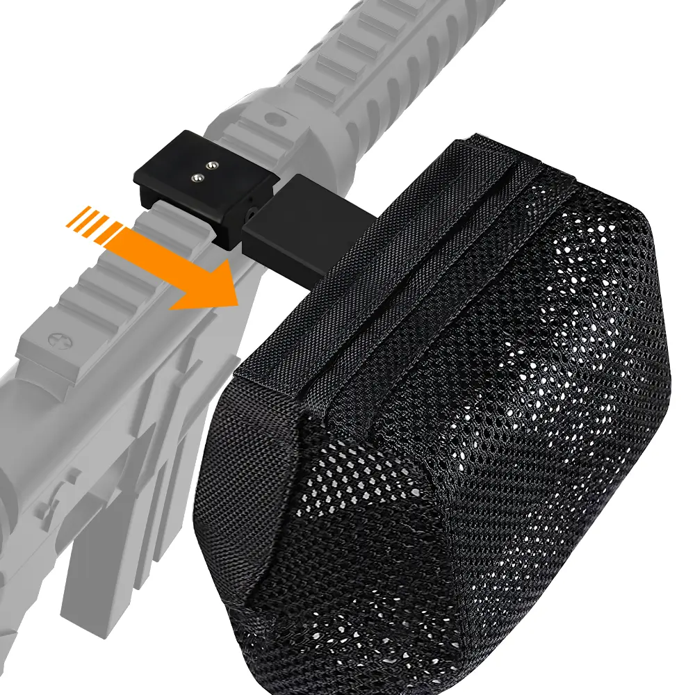 Hunting Heat Resistant Brass Catcher for AR, Thickened Nylon Cartridge Casing Holster with Zippered Quick Release Net, Picatinny Rail Mounts - Holds 100+ Casings