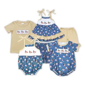 Toddler Duck embroidery Print kIds clothes