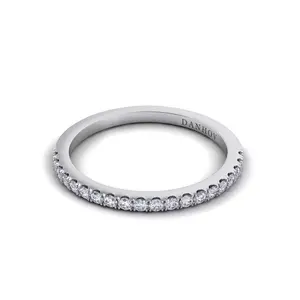 Danhov Per Lei Flat Diamond Wedding Band LB100-H